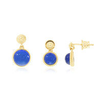Colombian blue Amber Silver Set
