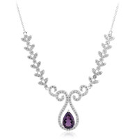 Zambian Amethyst Silver Necklace