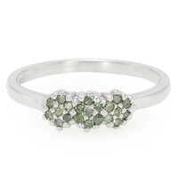 Fancy Diamond Silver Ring