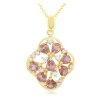 18K Unheated Padparadscha Sapphire Gold Necklace (AMAYANI)