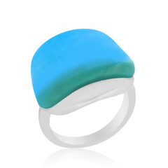 Kingman Turquoise Silver Ring (Anne Bever)