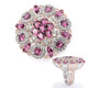 Magenta Garnet Silver Ring (Gems en Vogue)