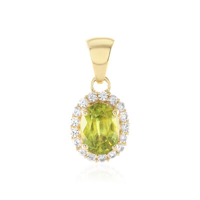 9K Sphene Gold Pendant