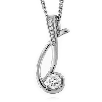 9K Flawless (F) Diamond Gold Necklace (LUCENT DIAMONDS)