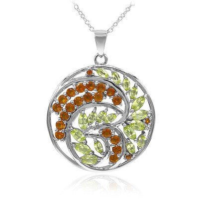 Burmese Peridot Silver Necklace