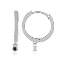 I2 Purple Diamond Silver Earrings