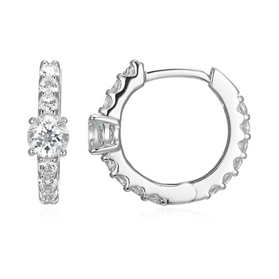 White Topaz Silver Earrings