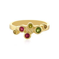 Green Tourmaline Silver Ring