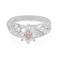 Padparadscha Sapphire Silver Ring