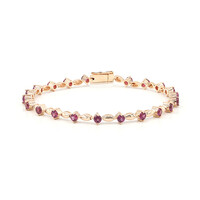 Rhodolite Silver Bracelet