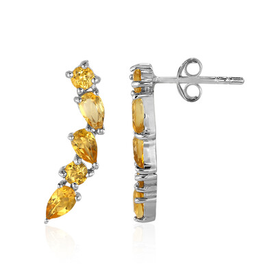 Citrine Silver Earrings