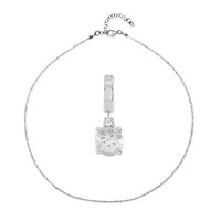 White Topaz Silver Set