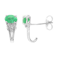 Bahia Emerald Silver Earrings