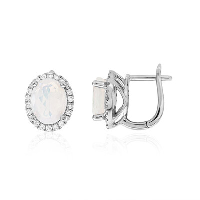 Welo Opal Platinium Earrings