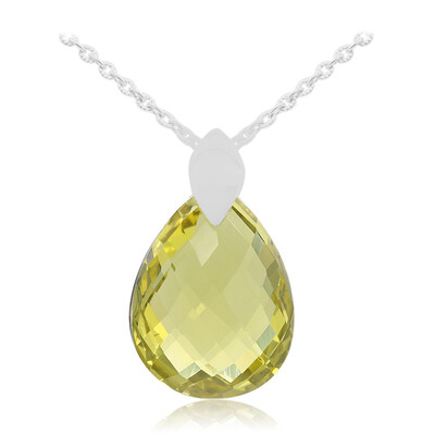 Lemon Citrine Silver Necklace