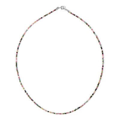 Fancy Tourmaline Silver Necklace
