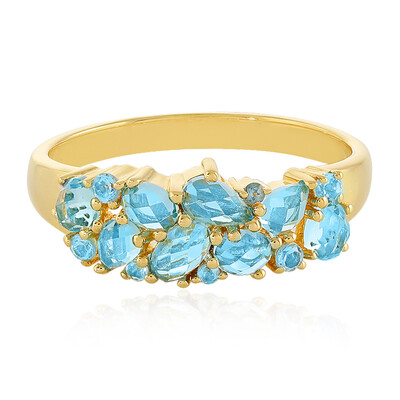 Swiss Blue Topaz Silver Ring