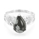 Snowflake Obsidian Silver Ring