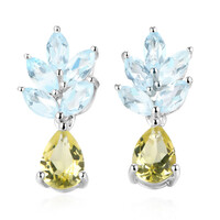 Lemon Citrine Silver Earrings
