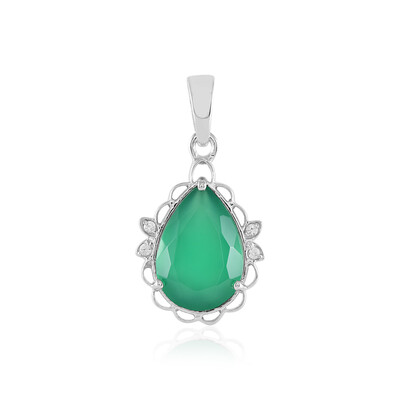Green Onyx Silver Pendant