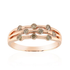 9K SI1 Argyle Rose De France Diamond Gold Ring
