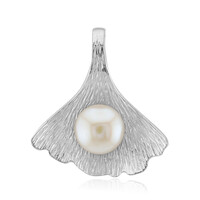 White Freshwater Pearl Silver Pendant (Michelle Albala)