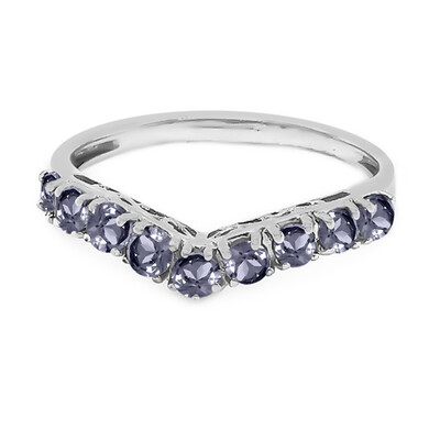Unheated Tanzanite Silver Ring