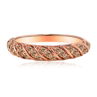 9K SI1 Argyle Rose De France Diamond Gold Ring