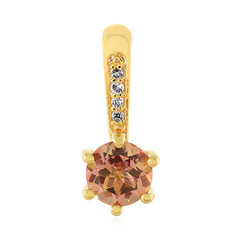 Peach Mystic Topaz Silver Pendant