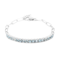 Sky Blue Topaz Silver Bracelet