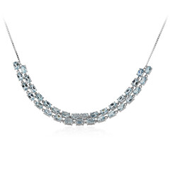 Sky Blue Topaz Silver Necklace