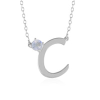 Rainbow Moonstone Silver Necklace