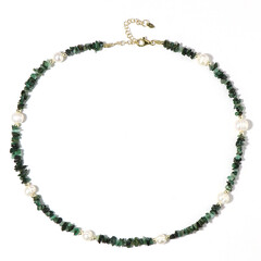 Zambian Emerald Silver Necklace (Riya)