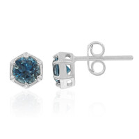 London Blue Topaz Silver Earrings