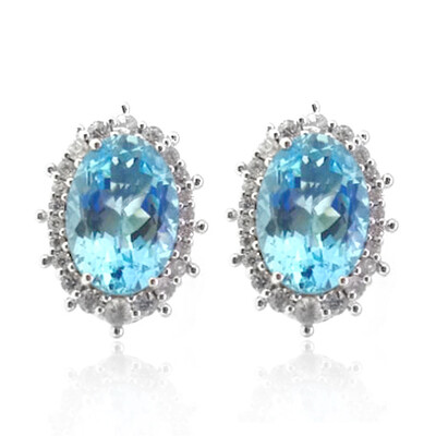 Sky Blue Topaz Silver Earrings (Dallas Prince Designs)