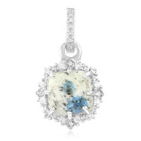 K2 Mountain Azurite Silver Pendant
