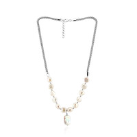 White Freshwater Pearl Silver Necklace (TPC)