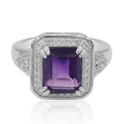 Zambian Amethyst Silver Ring
