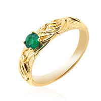 9K Muzo Colombian Emerald Gold Ring (de Melo)