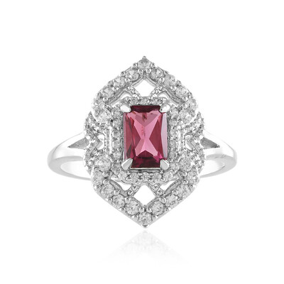 Nigerian Pink Tourmaline Silver Ring
