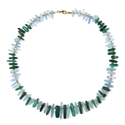 Golden Hematite Silver Necklace (Riya)