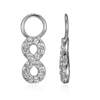 White Topaz Silver Earrings