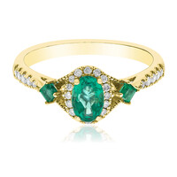 14K AAA Zambian Emerald Gold Ring (CIRARI)