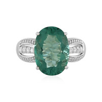 Green Fluorite Silver Ring