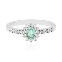 Colombian Emerald Silver Ring