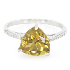 Champagne Quartz Silver Ring