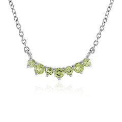 Peridot Silver Necklace