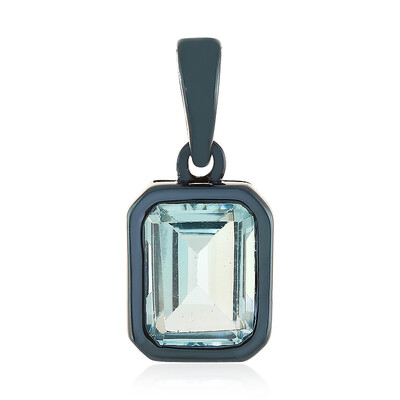 Sky Blue Topaz Silver Pendant