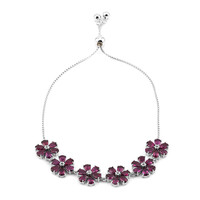 Rhodolite Silver Bracelet
