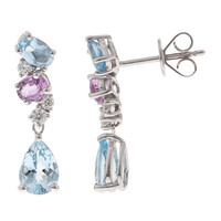 14K AAA Brazilian Aquamarine Gold Earrings (CIRARI)